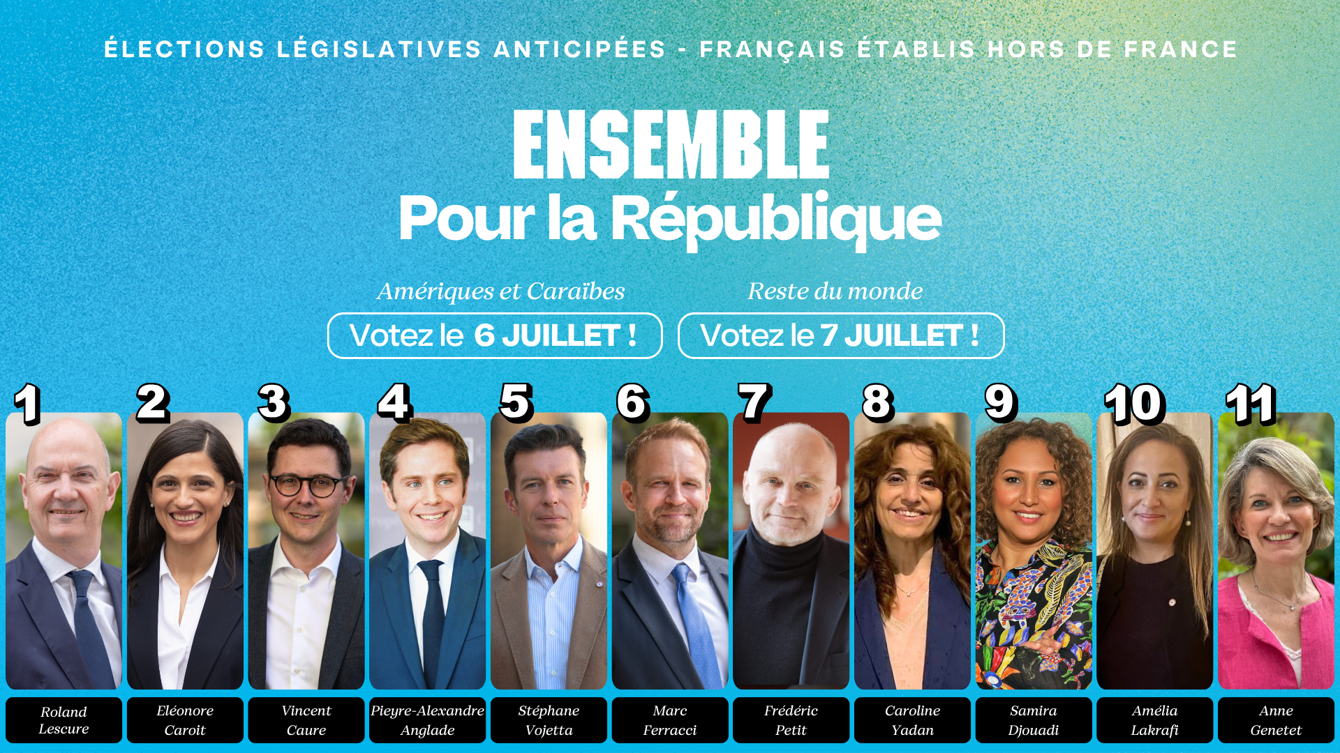 Élections législatives : 10 députés élus avec le soutien d’Ensemble pour la République