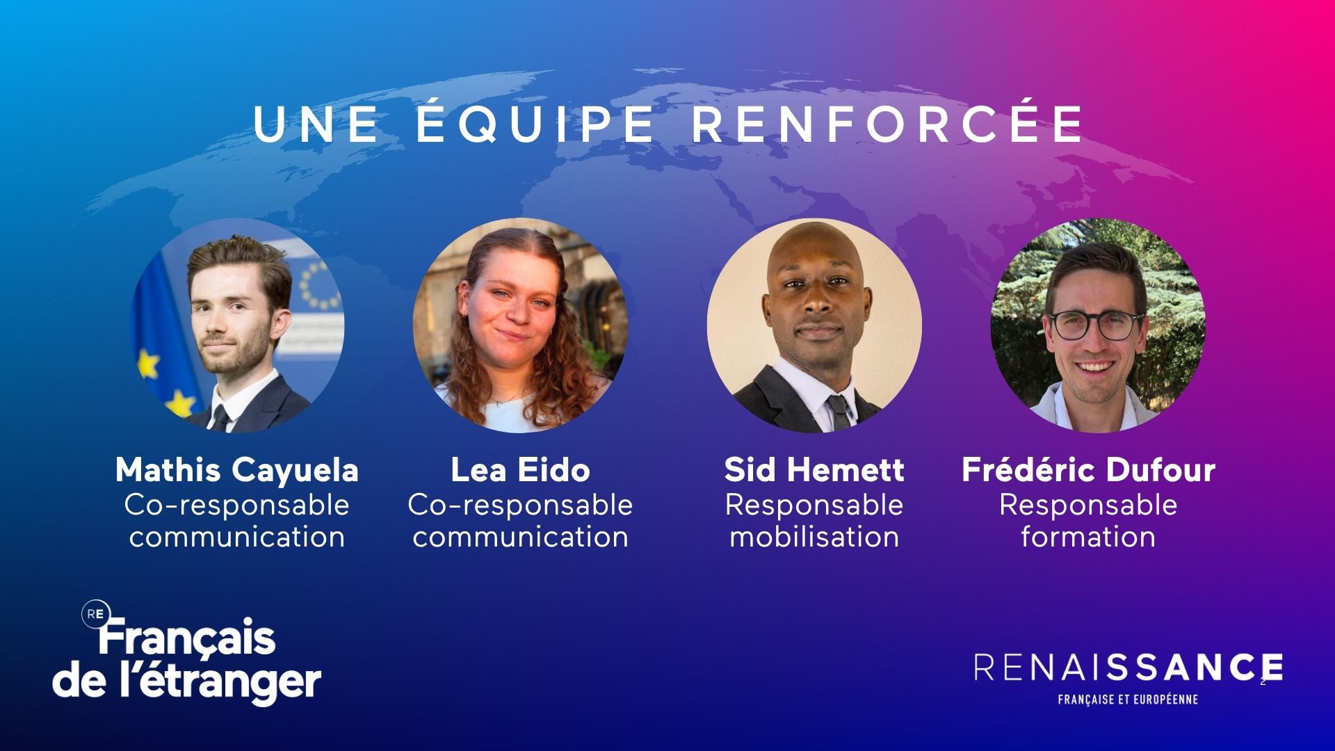 L&rsquo;équipe de la Fédération Renaissance des Français de l&rsquo;étranger se renforce !