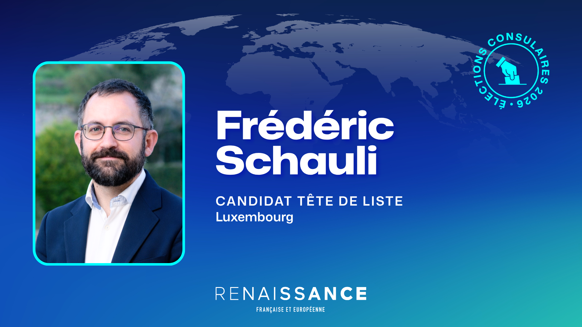 Vos candidats : Frédéric Schauli, candidat à Luxembourg