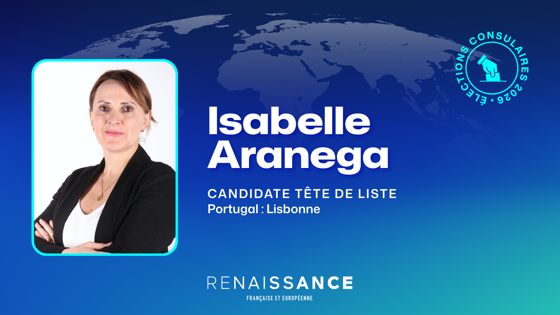 Vos candidats : Isabelle Aranega, candidate à Lisbonne