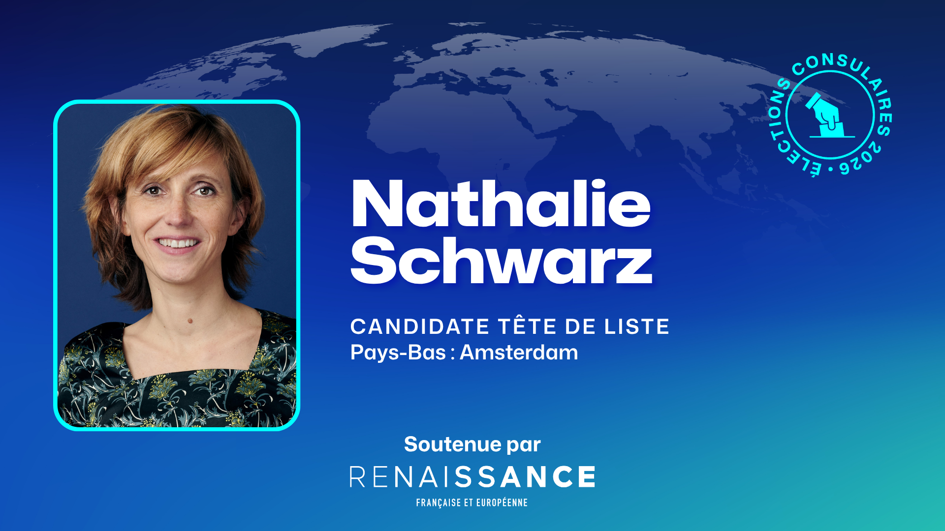 Vos candidats : Nathalie Schwarz, candidate à Amsterdam