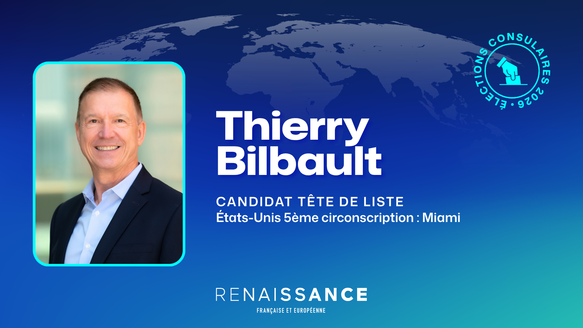 Vos candidats : Thierry Bilbault, candidat à Miami