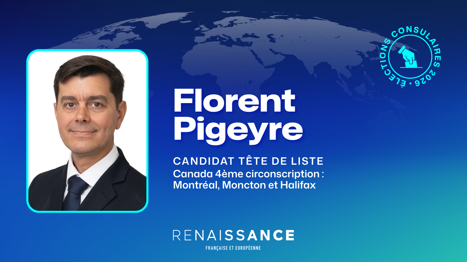 Vos candidats : Florent Pigeyre, candidat à Montréal, Moncton et Halifax