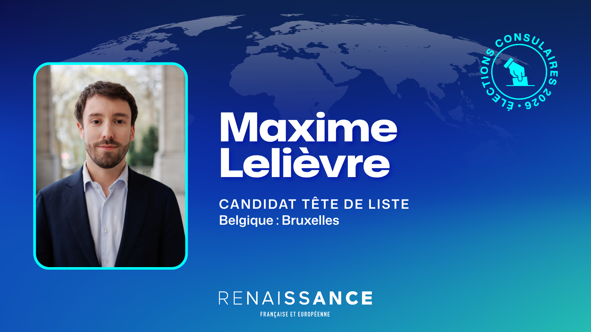 Vos candidats : Maxime Lelièvre, candidat à Bruxelles